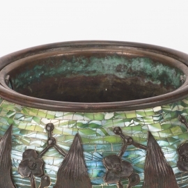 Arrowhead Fern Mosaic Jardinère