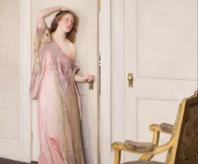 William Paxton (1869–1941), The Other Door, 1917, oil on canvas, 40 1/8 x 30 1/2 in. (detail)