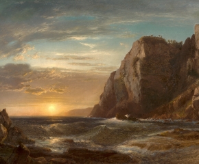 William Hart (1823–1894), Sunset on Grand Manan Island, New Brunswick, 1861, oil on canvas, 32 x 48 in. (detail)