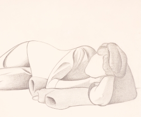 George C. Ault (1891–1948), Reclining Figure, 1923, pencil on paper, 8 7/8 x 11 7/8 in. (detail)