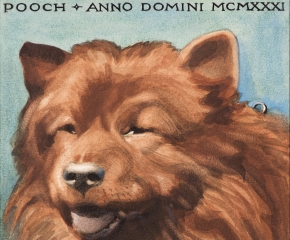 Grant Wood (1891–1942), Pooch, 1931, watercolor on paper, 8 3/4 x 7 3/4 in. (detail)