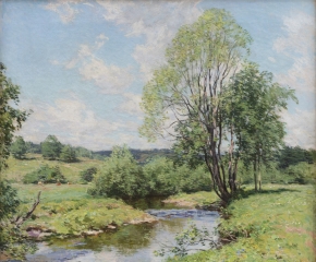 Willard Leroy Metcalf (1858–1925), Green Idleness, 1911, oil on canvas, 26 1/4 x 29 1/4 in.