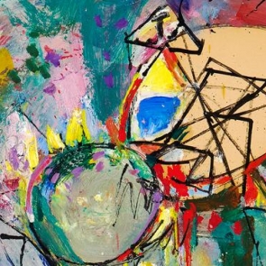 Detail of painting by Hans Hofmann