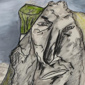 Detail of untitled painting by Gunnar Örn.