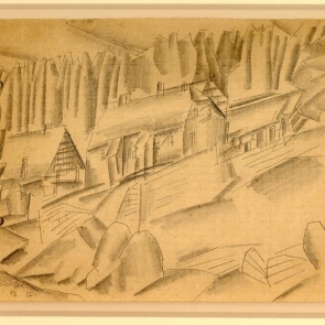 Landscape with Houses by Lyonel Feininger