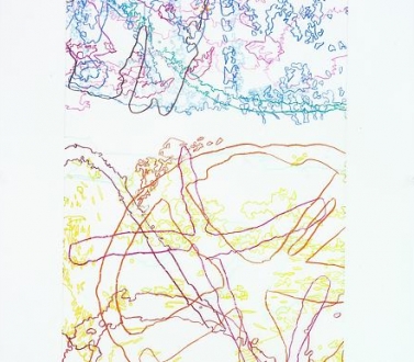 Ingrid Calame Drawings & Mark Strand Collages, Madrid & New York