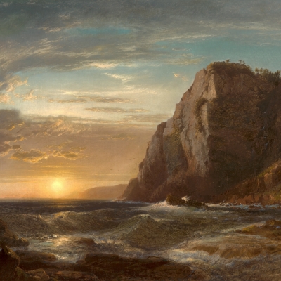 William Hart (1823–1894), Sunset on Grand Manan Island, New Brunswick, 1861, oil on canvas, 32 x 48 in. (detail)