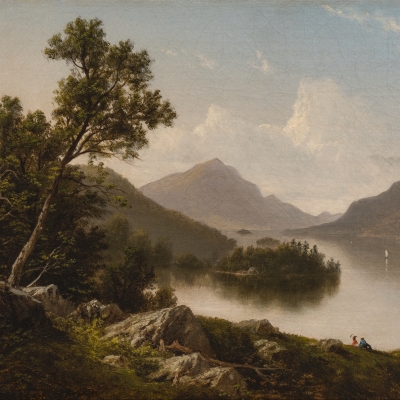 David Johnson (1827–1908) Lake George, c. 1875. Oil on canvas. 10 x 16 in. (detail)