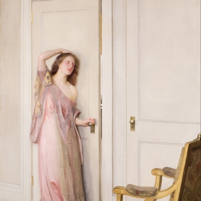 William Paxton (1869–1941), The Other Door, 1917, oil on canvas, 40 1/8 x 30 1/2 in. (detail)
