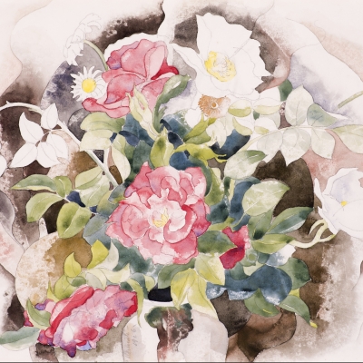 Charles Demuth (1883–1935), Roses, 1926, watercolor and pencil on paper, 11 7/8 x 17 7/8 in. (detail)