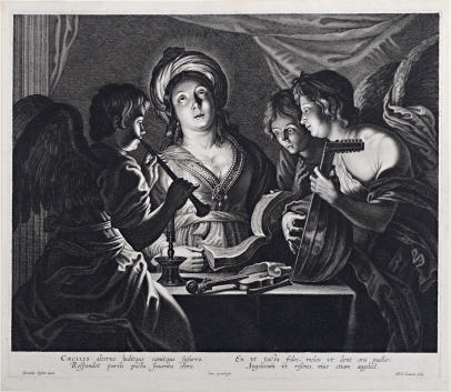 Lauwers, St. Cecilia with Three Angels Making Music