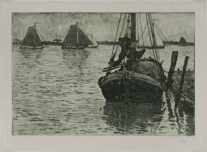 Bateaux dans la Pluie