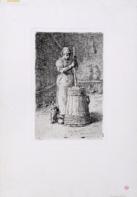 Jean-François Millet, La Baratteuse