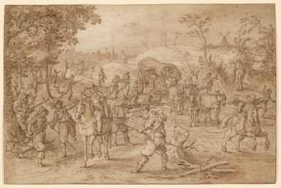 Vrancx, Armed Men Attacking a Party of Travellers