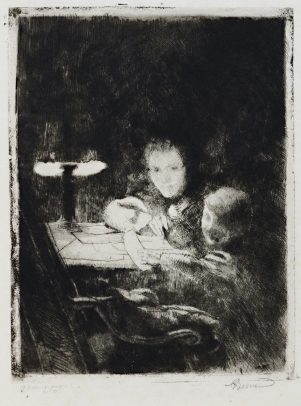 Albert Besnard, Sous le Lampe