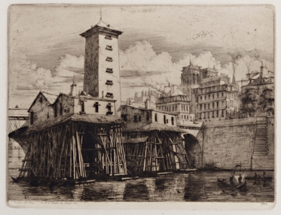 Charles Meryon, La Pompe Notre-Dame, Paris