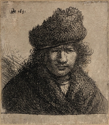 Self Portrait in a Slant Fur Cap: Bust