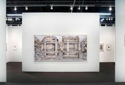 The Photography Show by AIPAD 2018 : Trine Sondergaard, Dorothea Lange, Gerhard Richter, Penelope Umbrico, Brea Souders, Keith Smith, Frank Paulin, Sigmar Polke, Paul Strand, Henri Cartier-Bresson | installation image | Bruce Silverstein Gallery