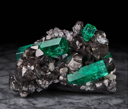 Magnificent Emeralds: Fura's Tears Emerald on Calcite