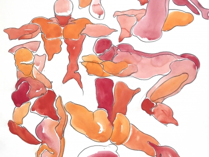Drawing of figures by Antonio Lopez