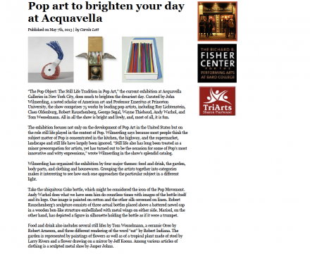Photograph of "Pop art to brighten your day at Acquavella"