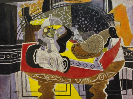 Georges Braque, Still Life with Guitar I (Red Tablecloth), 1936