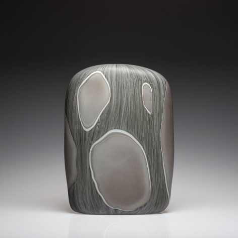 Close Impression, Eel Green with Grey, (square)