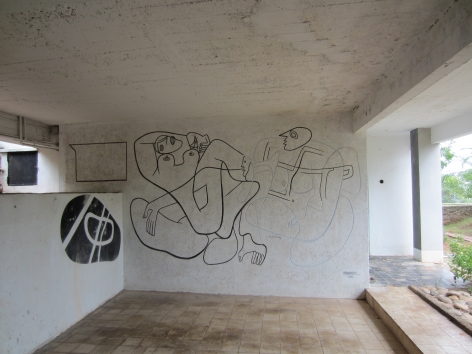 A mural by Le Corbusier under E.1027 © Michelle Brown