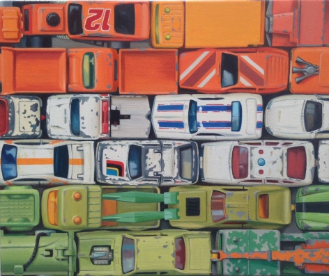 Jeremy Dickinson, "Gridlock (Tricolour)", 2016, Oil on canvas