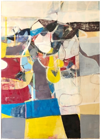 Robert Szot. Artists And Models Abroad. 2019. Oil on linen. 80" x 56 2/3"