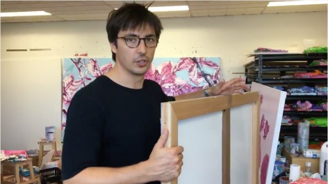 Alesandro Ljubicic talks with Maria Stoljar in his studio