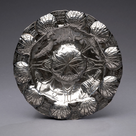 Round Tray with Birds