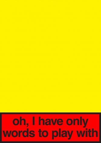 Nora Turato, oh, I have only works to play with, 2018.