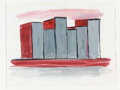 René Daniëls watercolor 'KADES KADEN'