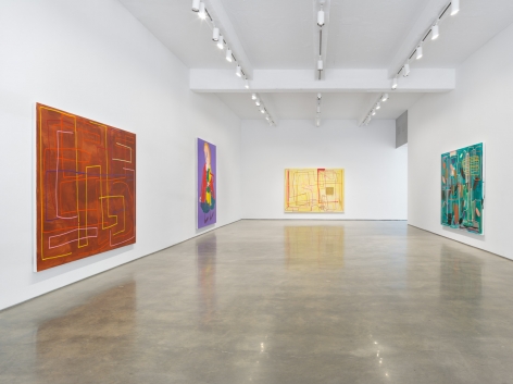 André Butzer. Installation view, 2019. Metro Pictures, New York.