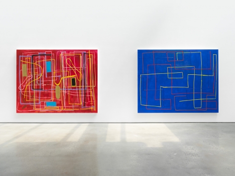 André Butzer. Installation view, 2019. Metro Pictures, New York.