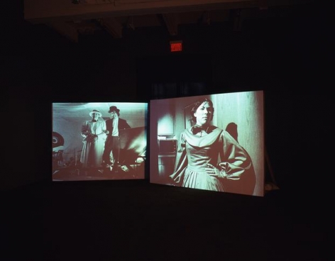 “The Chittendens”, 2005. Five channel installation, in collaboration with Sean Griffin. Installation view, Metro Pictures, New York.