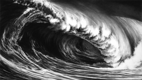 Untitled (Godzilla), 2002. Graphite and charcoal on mounted paper, 69 x 114 inches. MP D-435