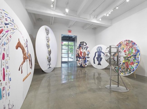 Olaf Breuning, "The Life." Installation view, 2015. Metro Pictures, New York.