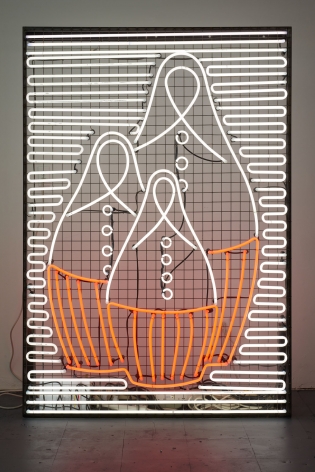 Natascha, 2010. White neon, 78.74 x 51.18 inches (200 x 130 cm).