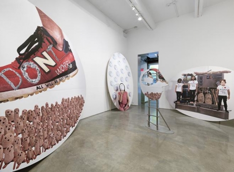 Olaf Breuning, "The Life." Installation view, 2015. Metro Pictures, New York.