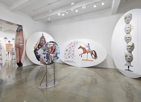 Olaf Breuning, "The Life." Installation view, 2015. Metro Pictures, New York.