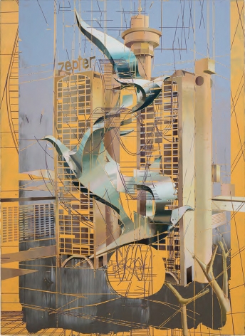 Western City Gate #2, 2017. Oil on canvas, 180 x 130 cm.