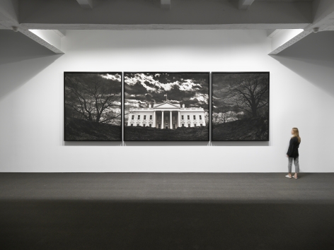 Untitled (White House), 2019. Charcoal on mounted paper,