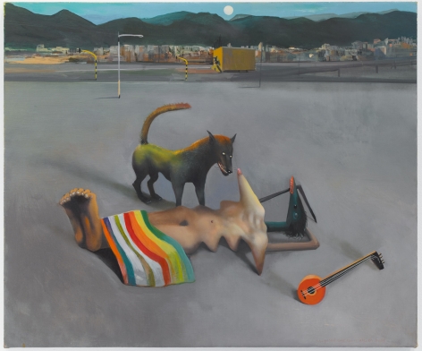 Sleeping Gypsy, 2019. Oil on linen, 19 11/16 x 23 5/8 inches (50 x 60 cm).