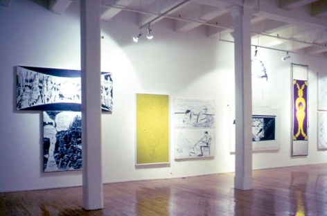 "Plato's Cave, Rothko's Chapel, Lincoln's Profile," installation view, 1986. Metro Pictures, New York.