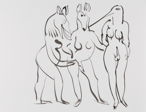 Tropics of Love, 2014. Ink on paper mounted to dibond, 19 3/8 x 25 1/8 inches (49.2 x 63.8 cm).