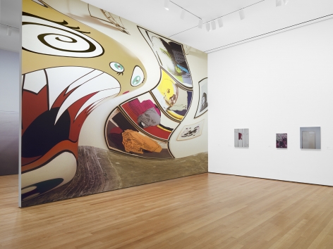 Pollyanna (adjusted to fit, distorted for the times), 2007/2008/2012/2017 adhesive wall image installed at MoMA