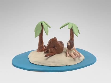 Life Has to Go On, 2017, 6 ceramic sculptures, 6.3 x 14.17 x 9.84 inches, (16 x 36 x 25 cm)