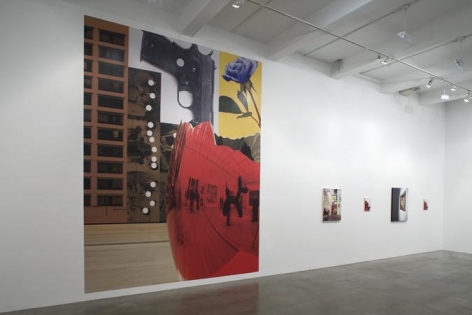 "Sucked In, Blown Out, Obviously Indebted or One Foot in Front of the Other," installation view, 2008. Metro Pictures, New York.